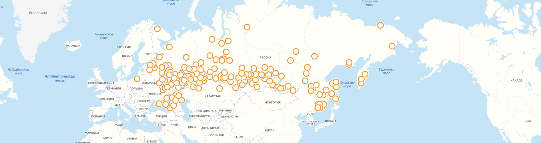 C интерактивная карта