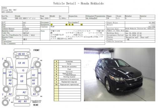 HONDA STREAM 4WD RSZ HDD NAVI EDITION 2009