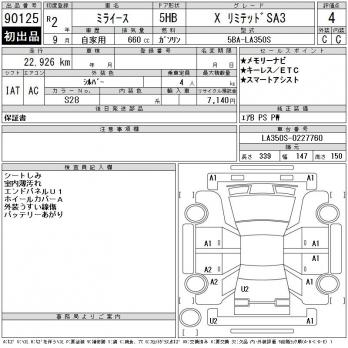 DAIHATSU MIRA E:S X LIMITED SA3 2020