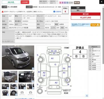 HONDA STEPWGN SPADA COOL SPIRIT 8 PERSON 2015