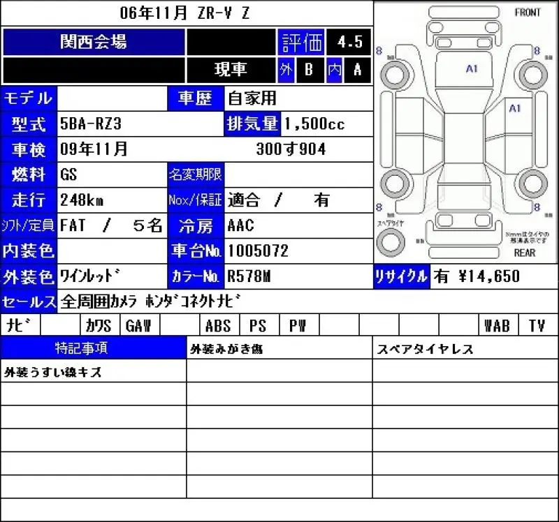 HONDA ZR-V Z 2024