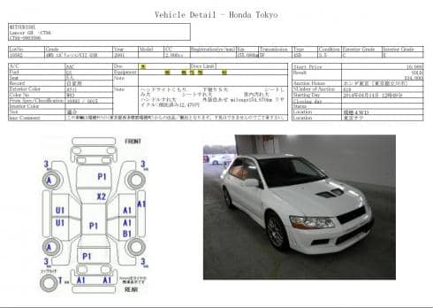MITSUBISHI LANCER 4WD EVOLUTION VII GSR 2001